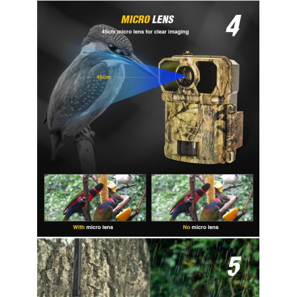 3G Camouflage 16MP Support Macro Lens Night Vision IP67 MMS 48 Leds Trail Camera With FCC/WEEE/CE/RoHs