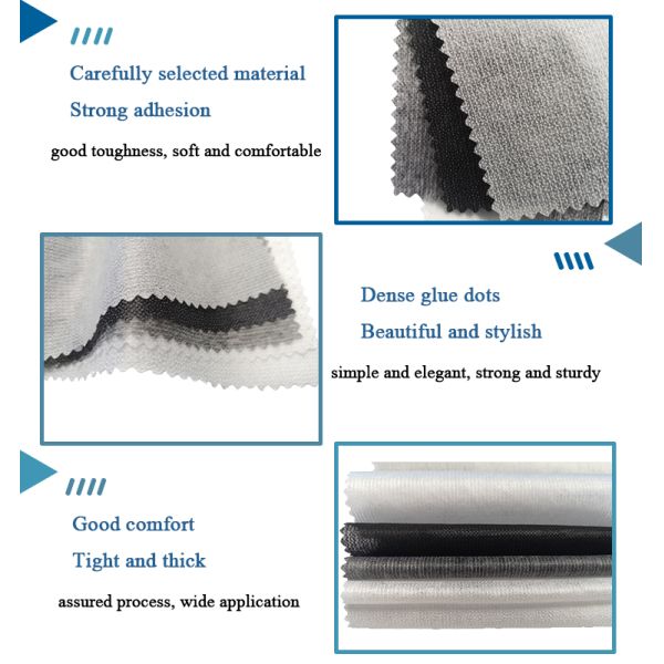 50% Polyester 50% Nylon GAOXIN Impregnating Nonwoven Fabric Interlining for Chef Hat Material