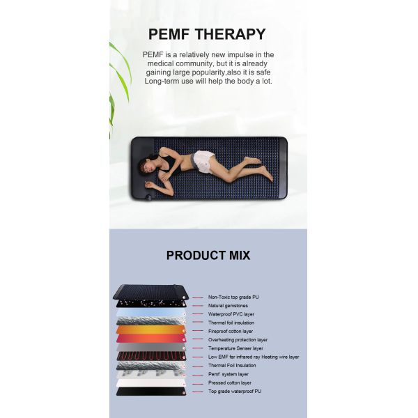 110V/220V/240V PEMF Sauna Mattress with 1 Heating Zone for Cellular Repair Support