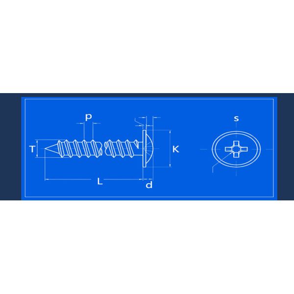 Grade 10.9 Phillips Washer Head Screw M6 M8 Self Tapping Washer Head Screws