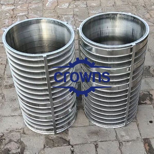 304 Stainless Steel Solid-Liquid Separator Rotary Drum Wedge Wire Screen Basket