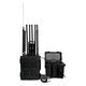 Man Pack VHF UHF Mobile Phone Signal Jammer/WiFi /GPS L1,130W Max 5 Bands,1-2 Hours Built-in Battery