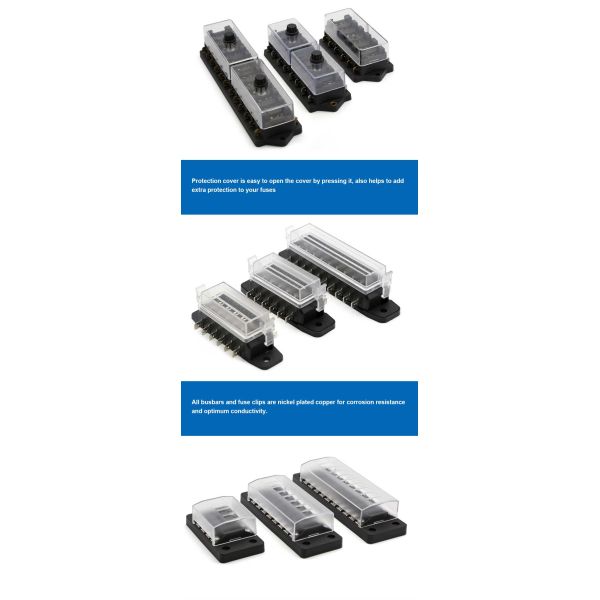 12V 32V DC Marine Boat Waterproof Battery Car Audio ANL MIDI MEGA Fuse Box Block Holder