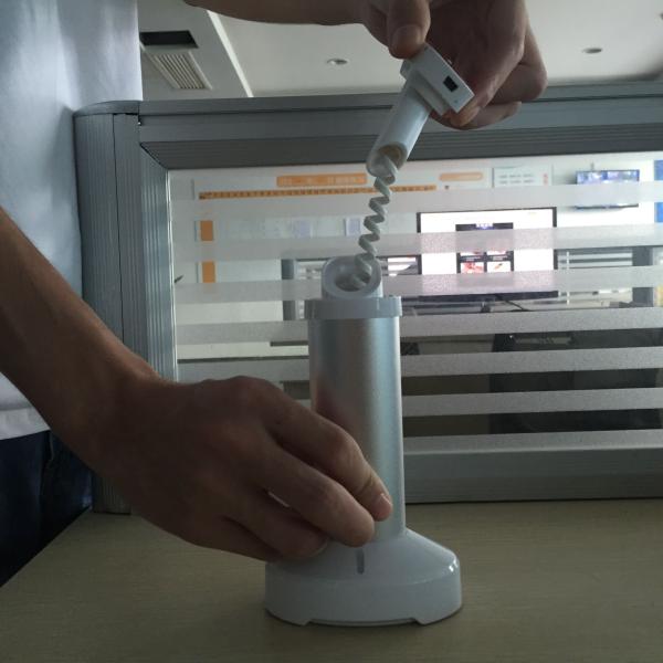 cell phone anti-theft display stand holder with charging and alarm and clamp lock