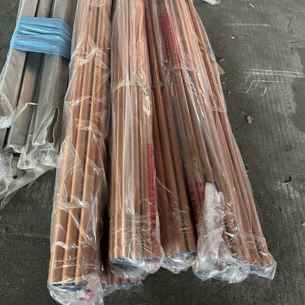 Copper Tube Pure 99,9% JIS H3300 C1100 OD 1 1/4 x thk.2 mm x L 3500 mm Used For Air Condition