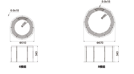 Custom Finish Led Tree Lights 80 Lm/W IP66 Outdoor Tree Lights CREE Chip