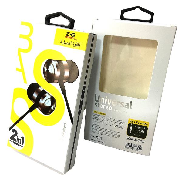 CMYK / Pantone Electronics Packaging Box Hanging Earphone Packaging Box