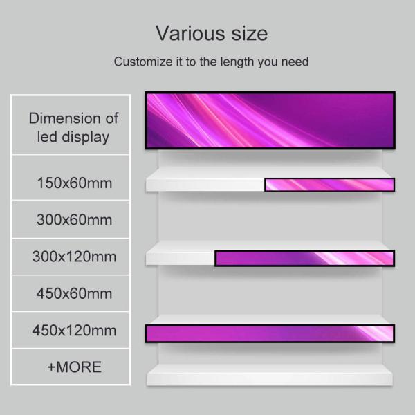 P1.2 LED Display Screen P1.8 P2 P3 Ultra Wide Digital Advertising Screen Shelf Edge LCD Display