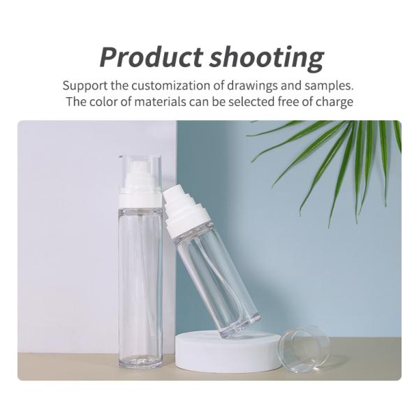 Customized Blue Cosmetic Bottles 60ml 100ml Transparent Plastic Bottle For Mist Spray