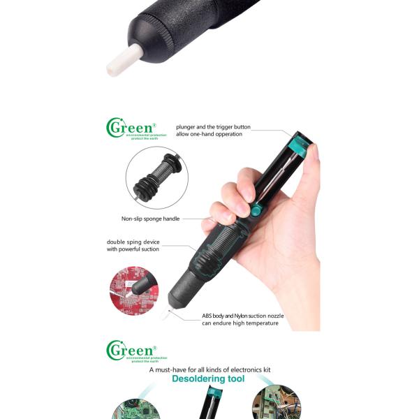 Light Weight Desoldering Suction Tool High Suction Power For Circuit Boards Repair