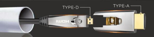 Black HDMI AOC Cable Fiber Optical Hdmi To Hdmi Cable 10m 20m 50m Extender Support 4K 3D 18Gbps