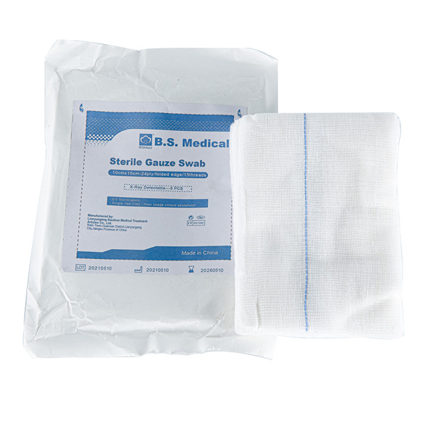 Customized Sterile Cotton Absorbent Gauze Swabs With X-RAY Medical Disposable Products Surgical Absorbent Gauze Swabs