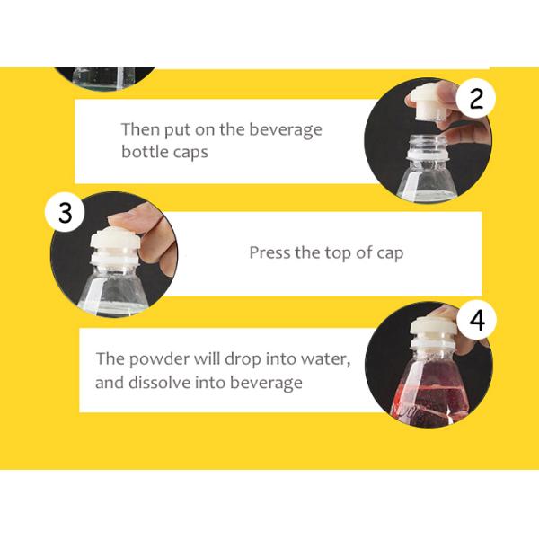 Innovocation Drink Press And Shake Plastic Bottle Cap For Vitamin Powder Pack