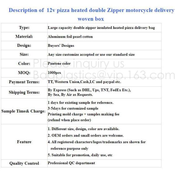 Foldable Lunch Insulated Cooler Bag Heated Food Delivery Bag Thermal Pizza Delivery Cooler Bag