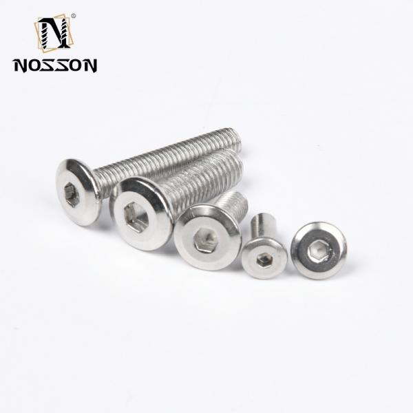 Stainless Steel Furniture Screw with Bevel Corner Chamfer Flat Round Head Hexagon Socket M1.6 M2 M2.5 M3 M4 M5 M6 M8 M10 M12 M14 M16 M20