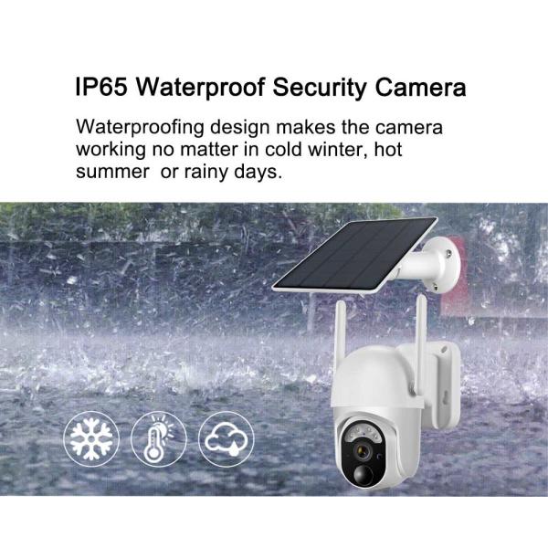 4G Outdoor PTZ Surveillance Camera 360 Degree Swiveling Wireless PIR Full Color