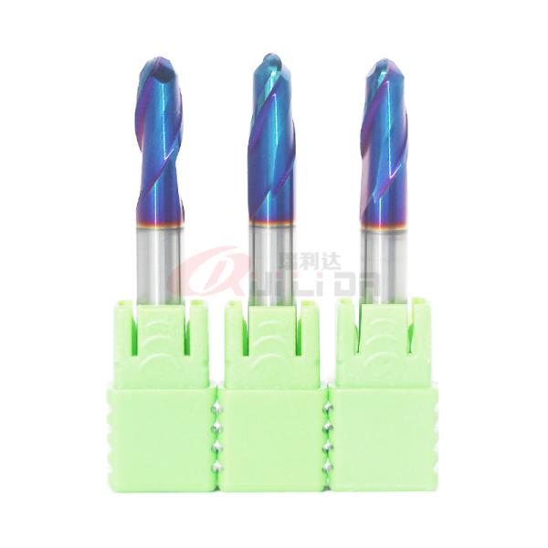 Hard Steel Carbide Ball Nose End Mill 2 Flutes 6mm Shank Diameter