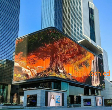 IP65 Naked Eye 3d LED Screen , Waterproof Commercial Advertising LED Display