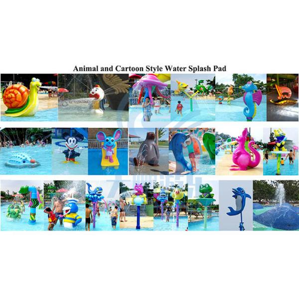 Adventure Park Rain Splash Pad Toys Fiberglass Column Fountain Spray Set