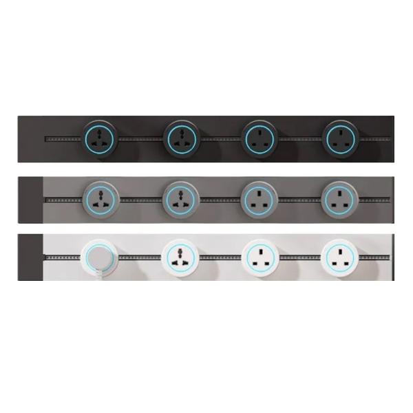 Adjustable Voltage Surge Protection Electrical Track Socket Extended Reach