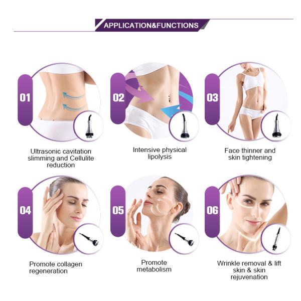 1-50W/Cm2 Rf Cavitation Machine / Diode Laser Face Lifting Body Slimming Machine