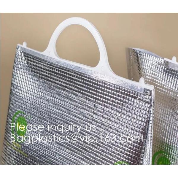 Foldable Lunch Insulated Cooler Bag Heated Food Delivery Bag Thermal Pizza Delivery Cooler Bag