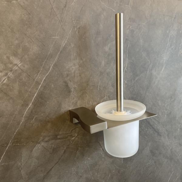 Nickel Stainless Steel Toilet Brush Holders Durable OEM ODM
