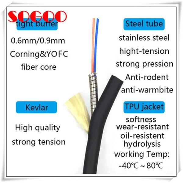 14130620 F00OPCM04 50m Optical Cable Parts For Huawei, DLC/PC MM Armored Branch