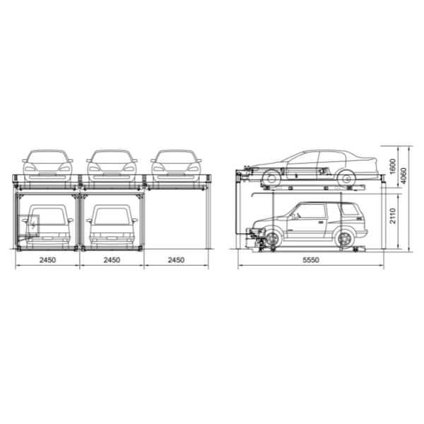Smart Puzzle Mechanical Parking Garage Underground Automated Parking Equipment