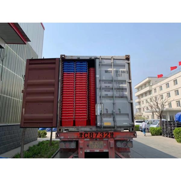 740x515x390mm PP Mesh Stackable Vented Plastic Moving Crate for Logistic Distribution