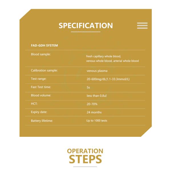 Siphon Technology Diabetes Home Test Kit Not Influenced By Lactose / Xylose / Maltose/ Oxygen Gold Electrode