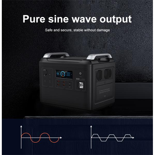 Ups Lithium Portable Power Station Lifepo4 Solar 2000W 1000 Watt Two-Way Quick