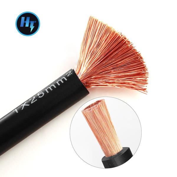 Electric Welding Machine Cable 16 - 185 Square Handle Copper Core Rubber Sleeve