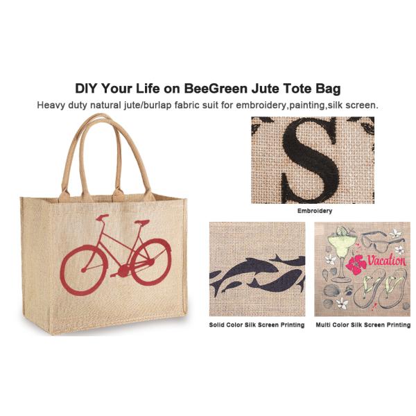 Burlap Tote Bag