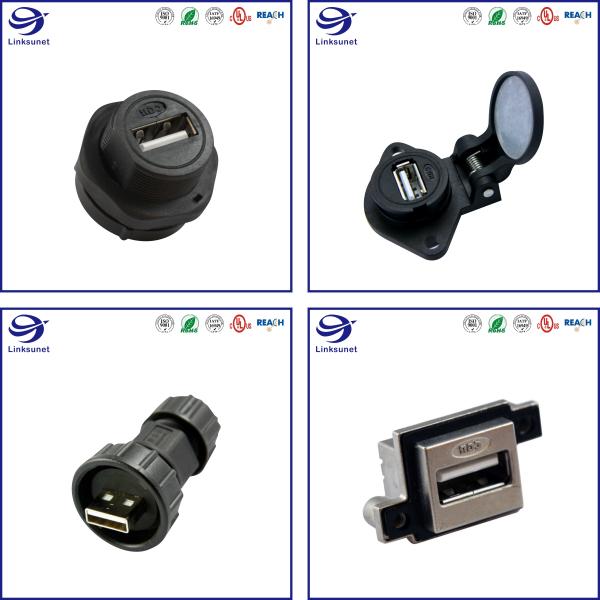 USB Speed 480Mbps Waterproof Circular Connectors For New Energy Vehicles