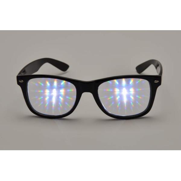 0.65mm Thicken Lens Light Diffraction Glasses With Plastic Frame
