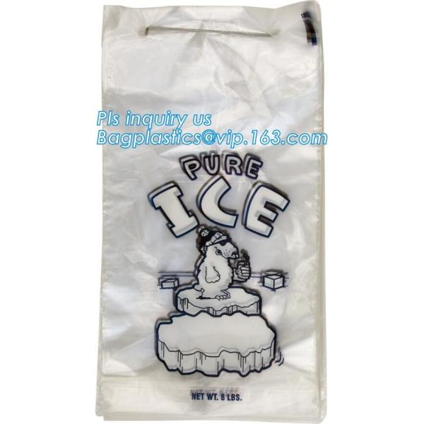 WICKETEDplastic ice cube bags, Ice Cube Freezer Bags, Disposable Ice Cube Bag, poly ice bag clear flat ice packaging bag