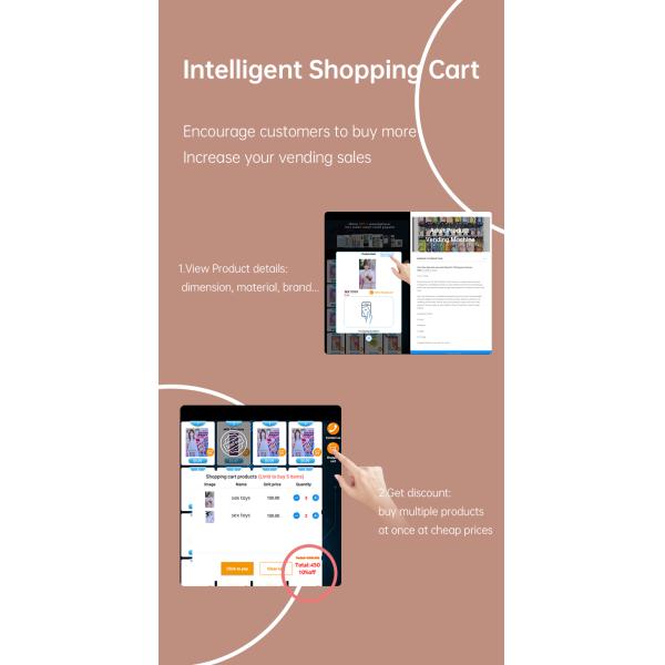 650W Metal Custom Vending Machines For Adult Products Micron Smart Vending Machine