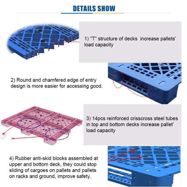 mixed single face hdpe plastic pallet price 1200x1000mm