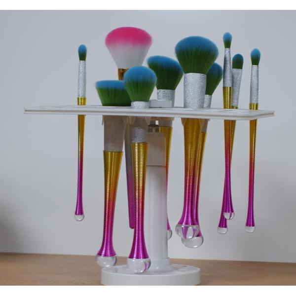 Aluminum Ferrule 6pcs Animal Hair Makeup Brush For Liquid Foundation