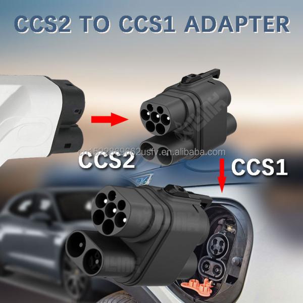 CCS2 to CCS1 Adapter EV Charger Adpater DC 1000V 250A CCS2 to CCS1 Plug Car Charging Adapter EV Charger Connector