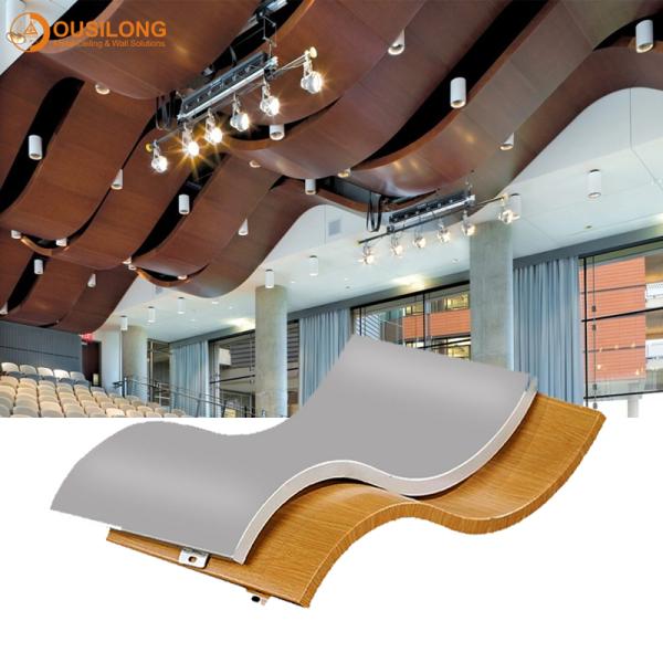 Acoustic Suspended Arc Aluminium 300x300 Panel False Cloud Shape Curved Wall Ceiling Board