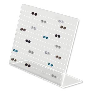 China L-Shape Clear Acrylic Jewelry Earring Display Counter Plexiglass Jewellery Earring Holder wholesale