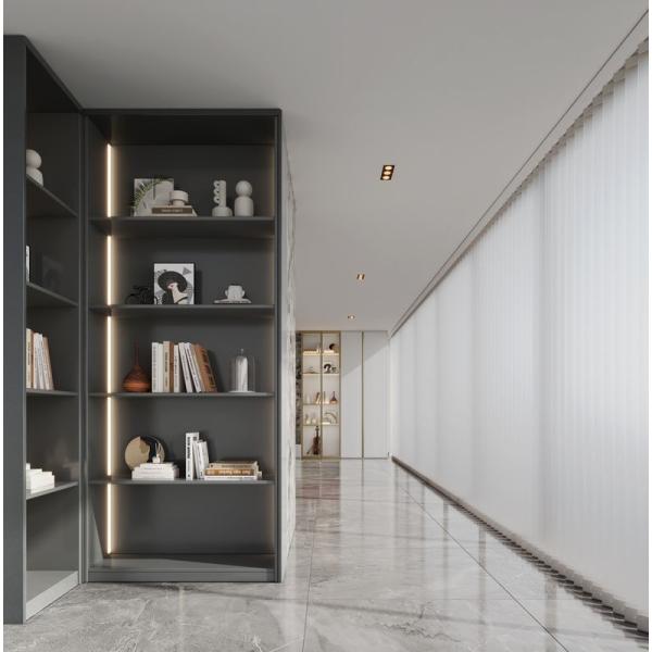 Contemporary Balcony Storage Cabinet Stainless Steel With LED Lighting