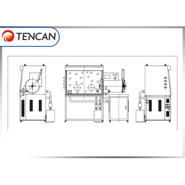 3000Pa 1PPM Water & Oxygen Content Inert Gas Glove Box With Purification System