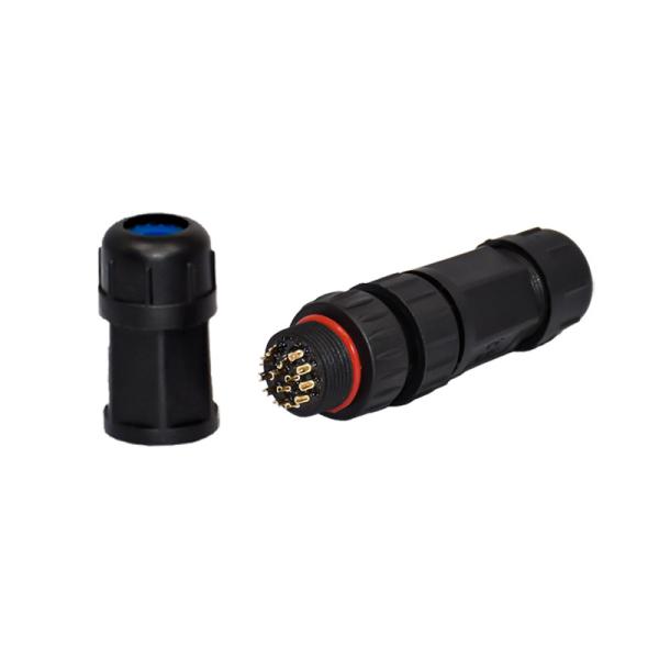 M19 Waterproof Cable Connector 12 Pin Data Screw Locking Connector