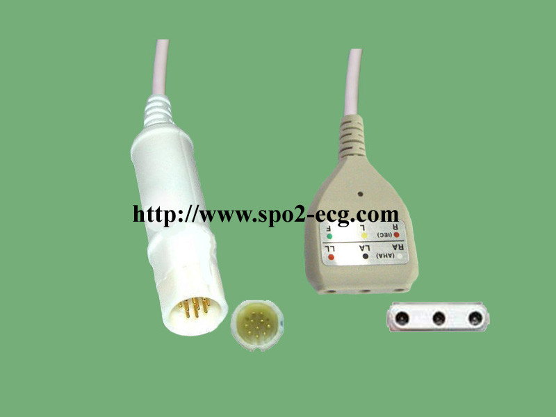 China Professional SIEMENS ECG Cable Light Weight PM8010 PM8014 AHA And IEC wholesale