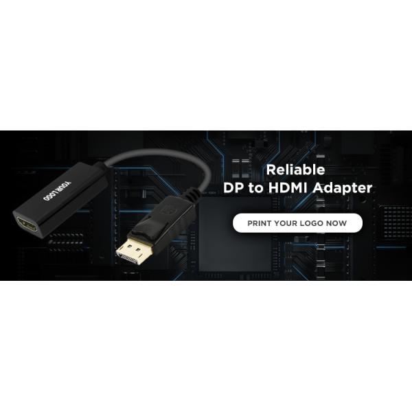 4K DisplayPort to HDMI Adapter Cable Gold Plated 25cm