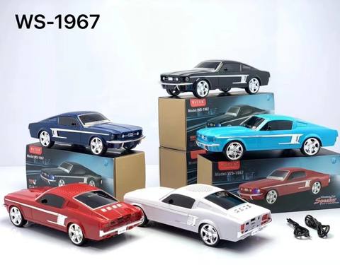 Waterproof Portable Car Shape LED Light Wireless Music BT Speaker With TF And Battery