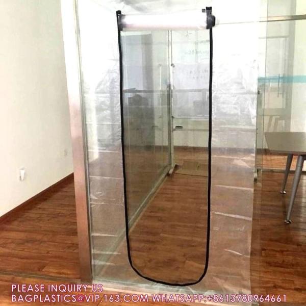 Sewing Zipper Door For Dust Barrier Zipwall Plastic zipper door dust barrier door U shape Dust Barrier Protection Kit